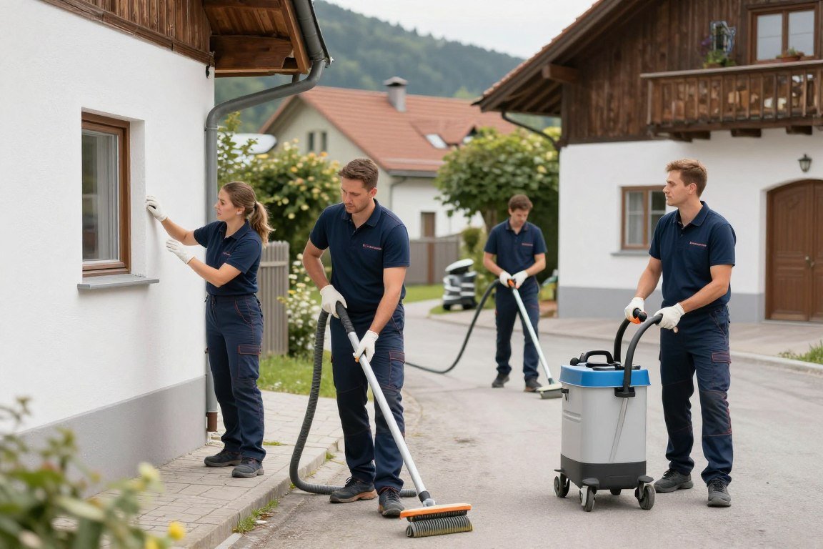 Erfahrenes Team bei der Hochdruckreinigung in Bruckmühl