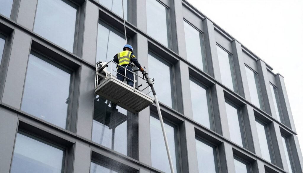 Gewerbliche Fassadenreinigung Hochdruckreinigung Bruckmühl