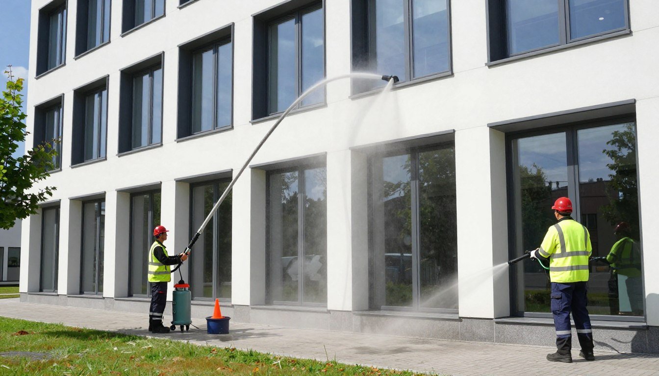 Gewerbliche Reinigung Bruckmühl Hochdruckreinigung Firmengebäude