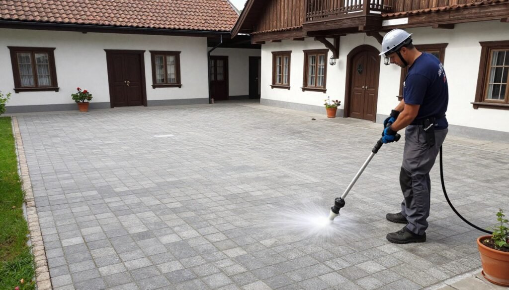 Hofpflasterreinigung Bruckmühl professionell