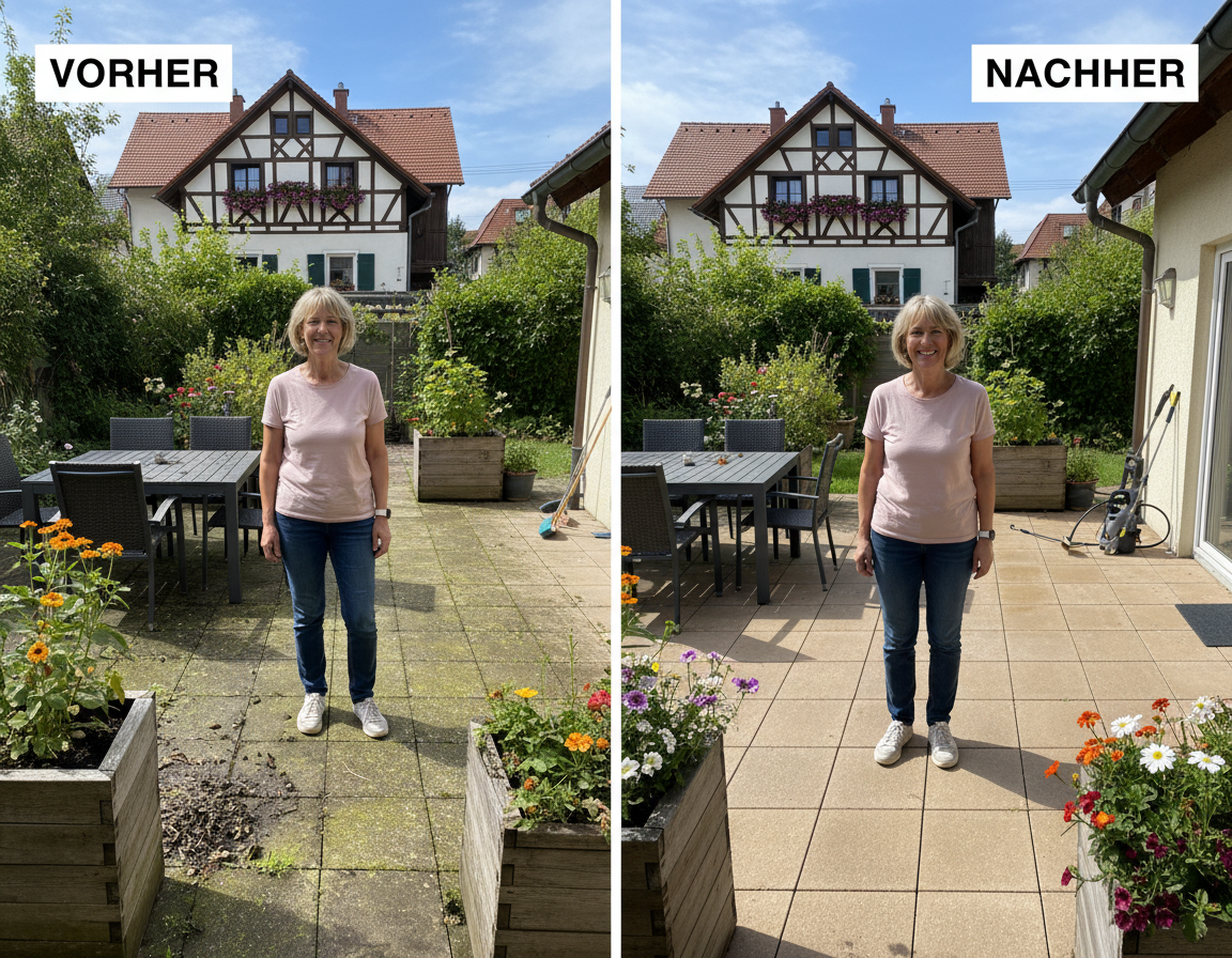Zufriedene Kunden nach Hochdruckreinigung Bruckmühl